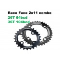 Race Face 26/36T 64/104bcd 2x11 combo