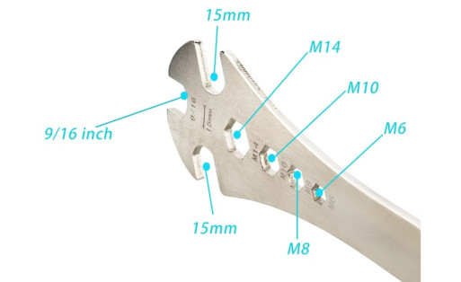 Pedal wrench 6-in-1