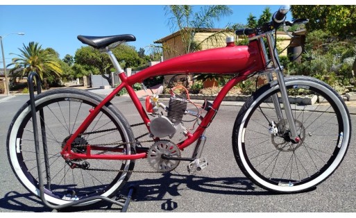 retro 2 stroke motorized bicycle