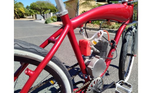 retro 2 stroke motorized bicycle