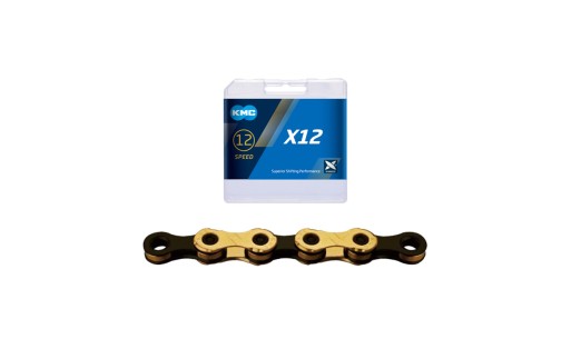 KMC X12 Ti-N gold/black 12 speed
