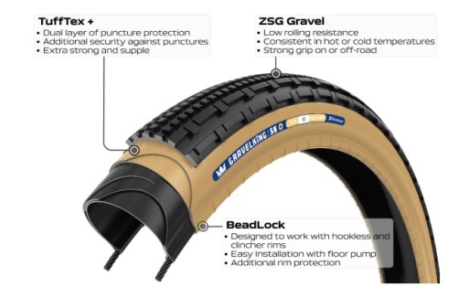 Panaracer Gravel King SK+ 700Cx43C tubeless brown
